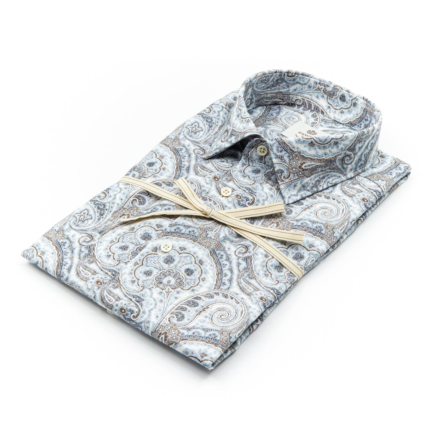 Camicia Fantasia Paisley Azzurro