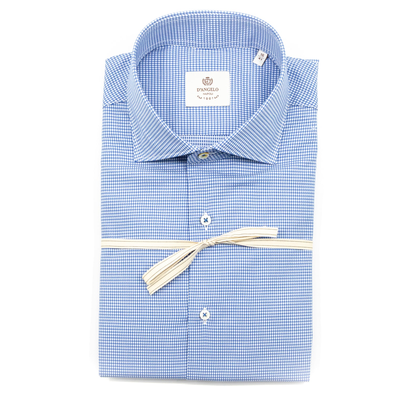 Camicia Micro Fantasia Azzurro