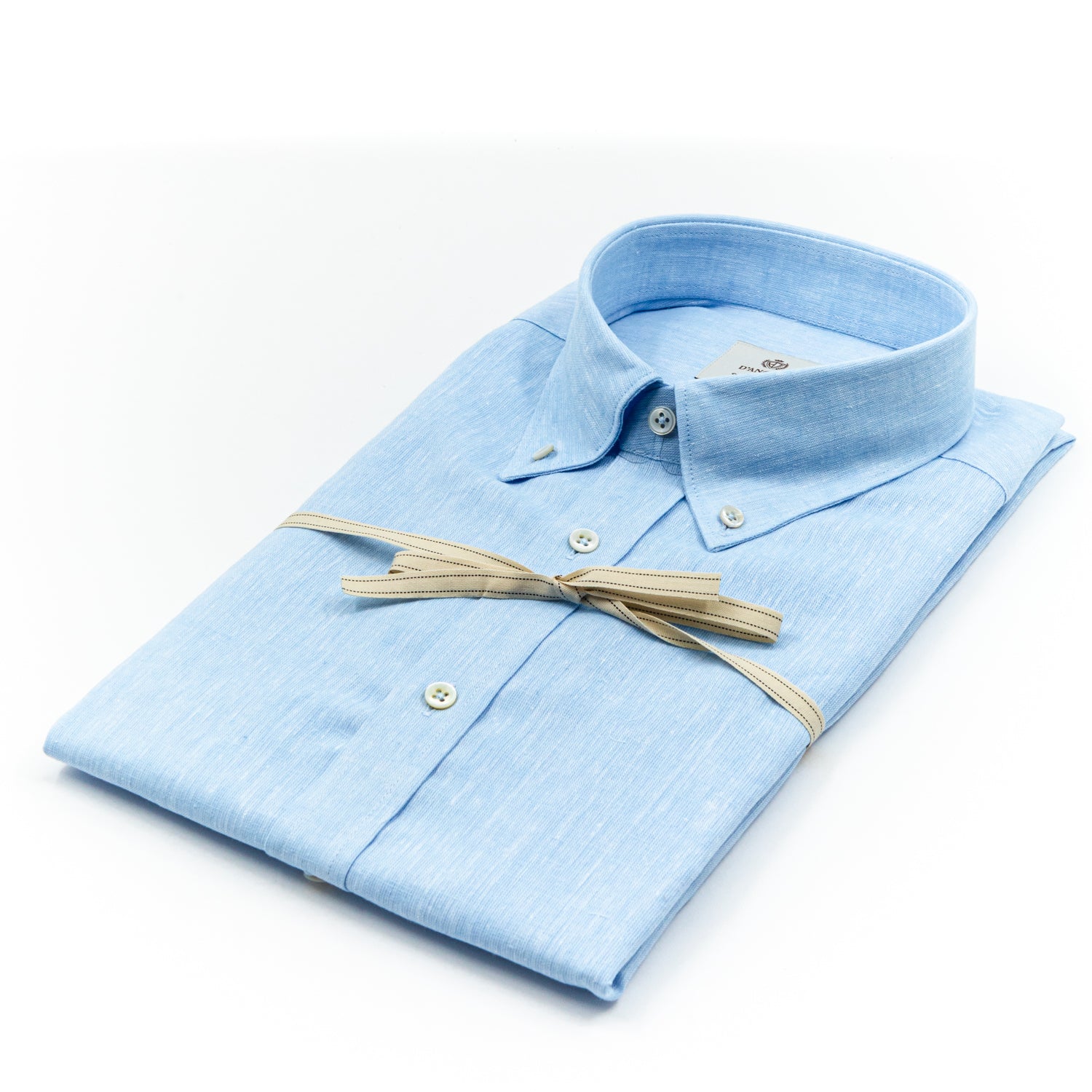 Camicia Azzurra in Lino Fiammato