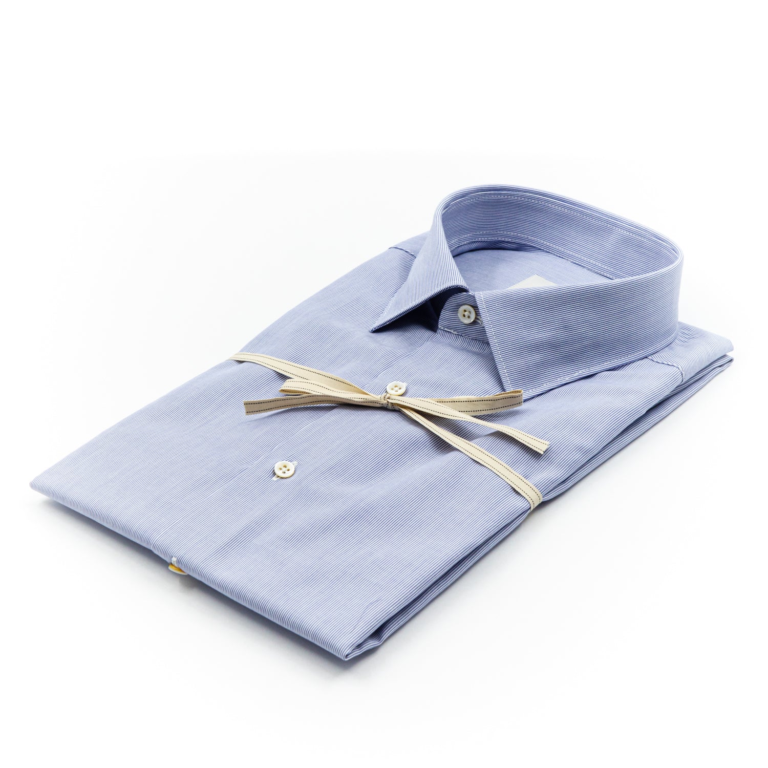 Camicia Riga Fine Azzurra con Collo Classico