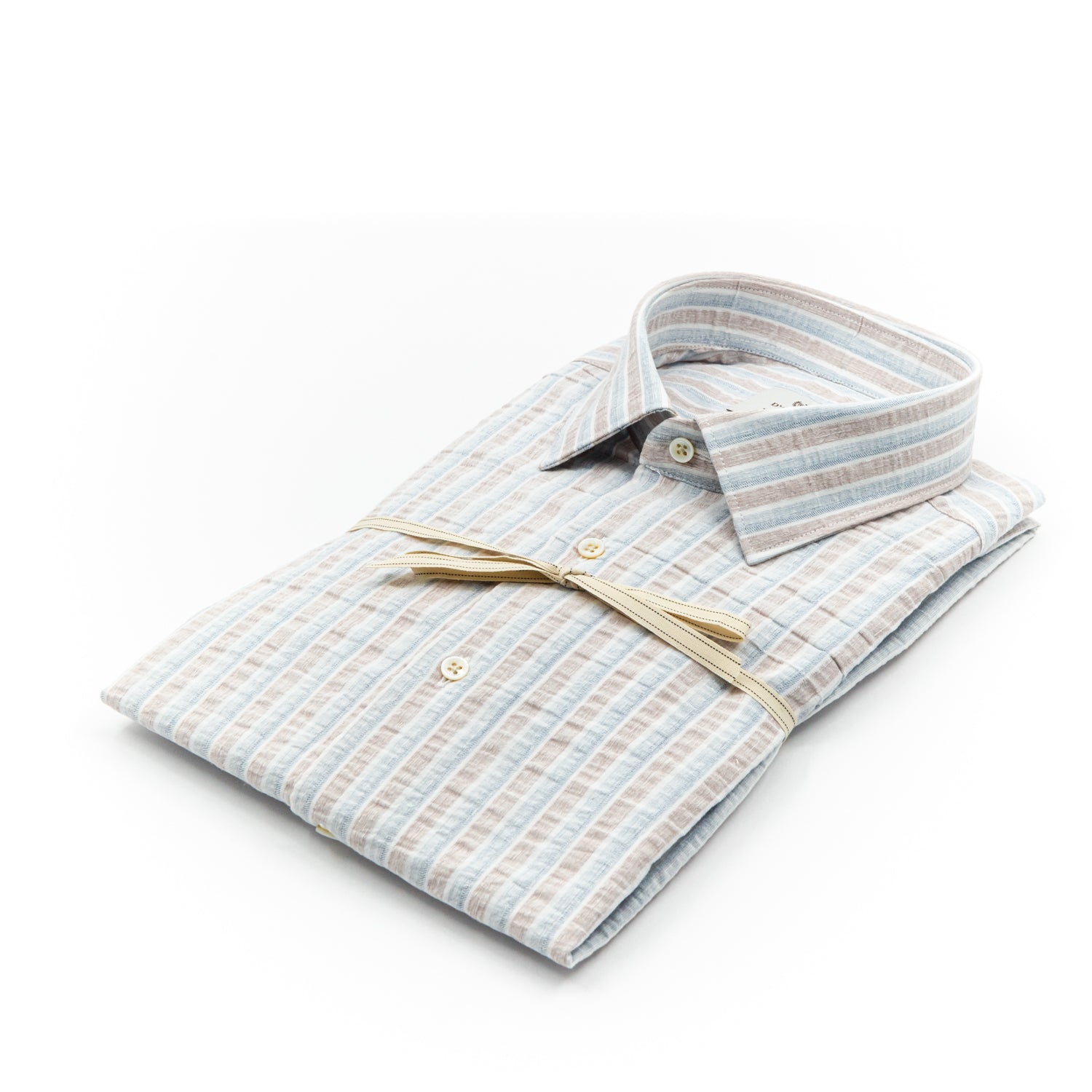 Camicia Riga Multicolor Beige e Azzurro