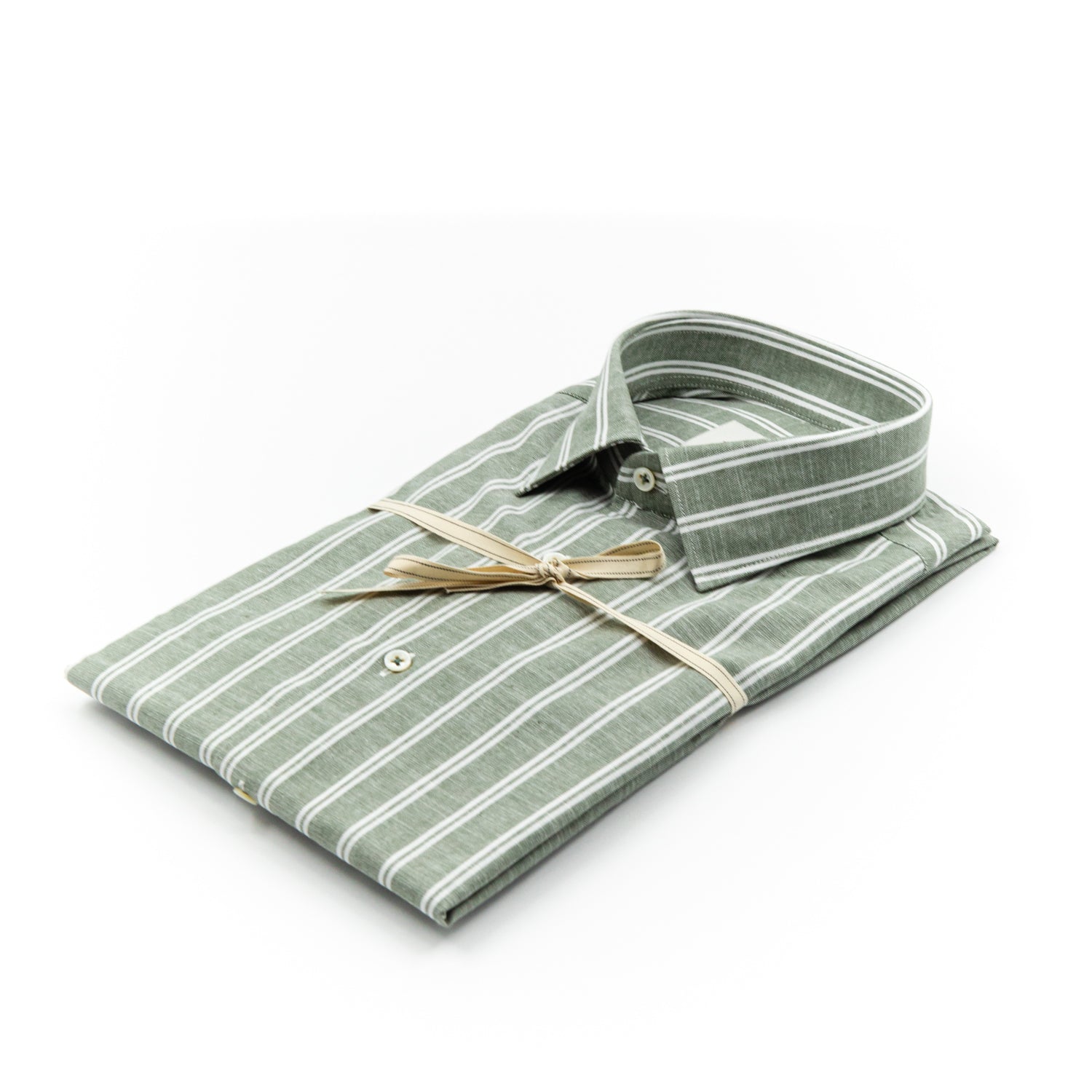 Camicia Righe Verde Salvia