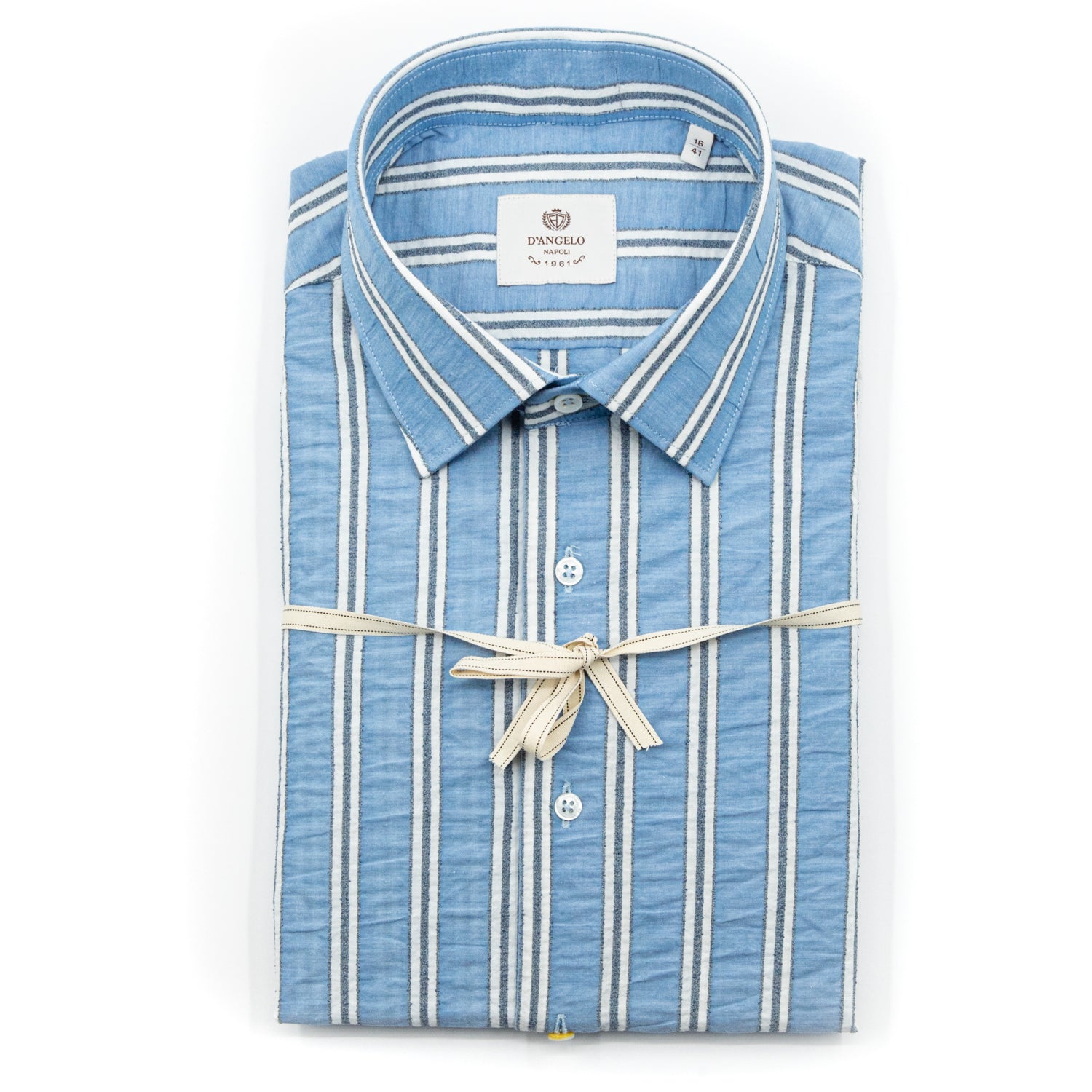 Camicia a Righe Azzurra in Cotone