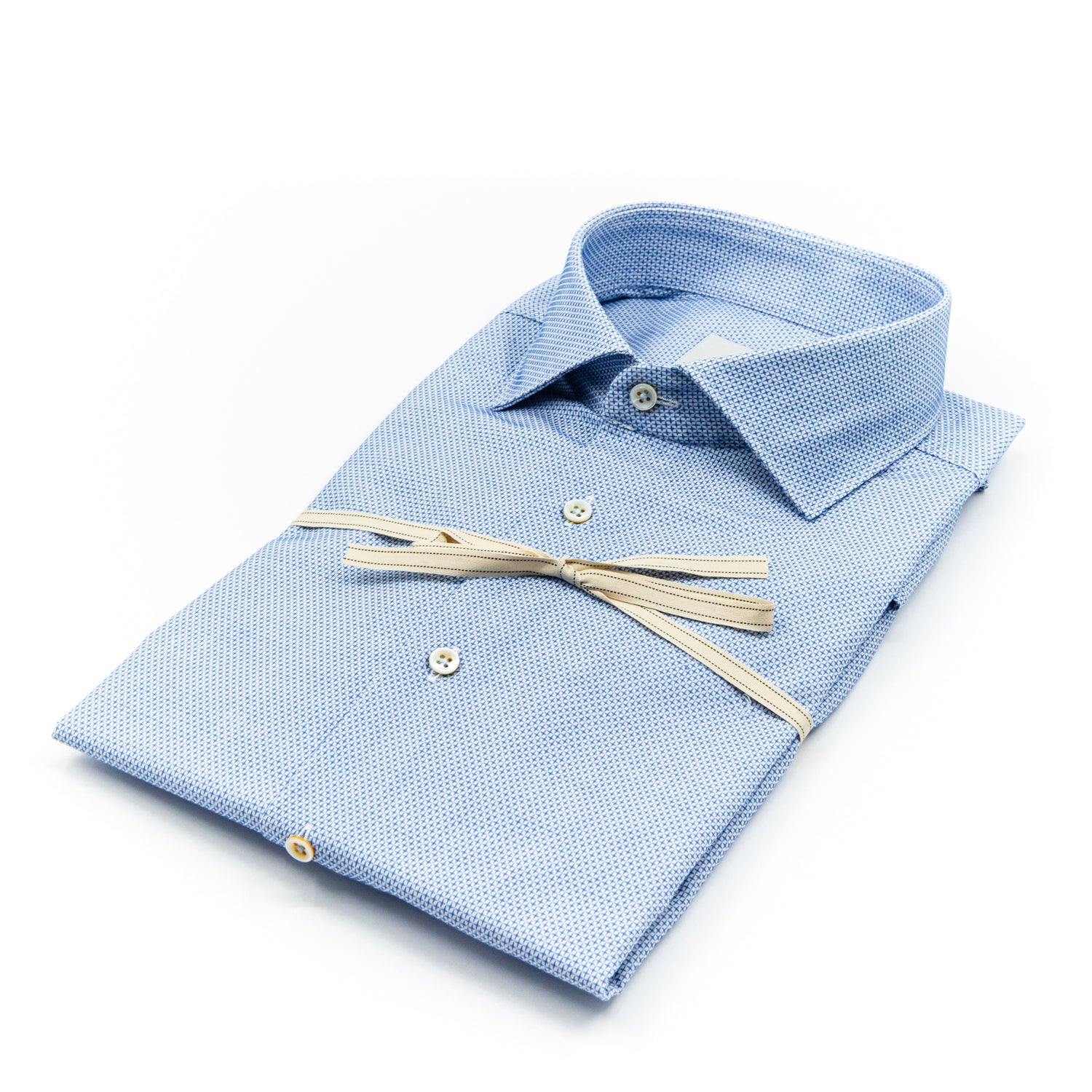 Camicia Micro Fantasia Azzurro