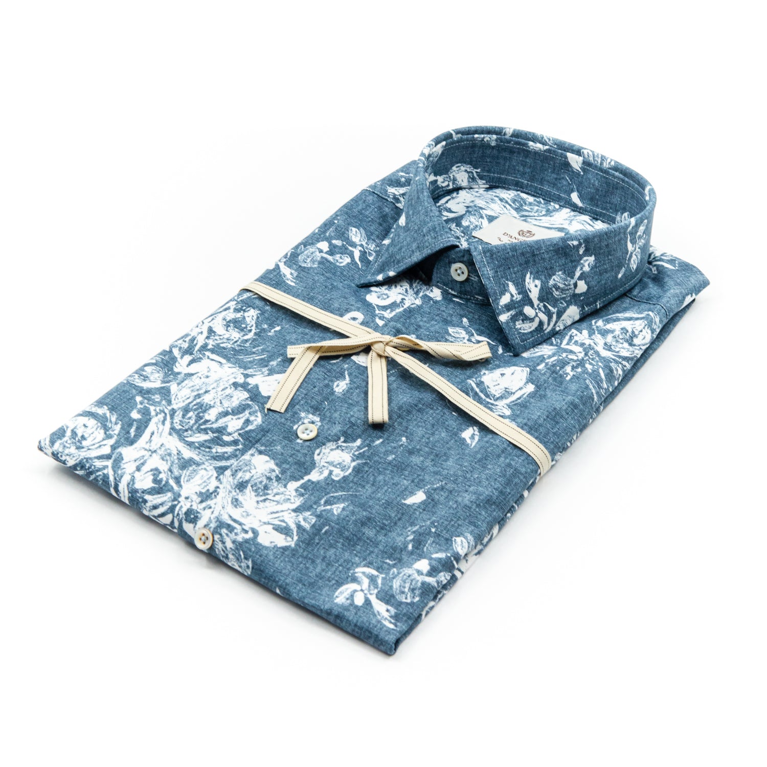 Camicia Fantasia Artistica Blu Denim