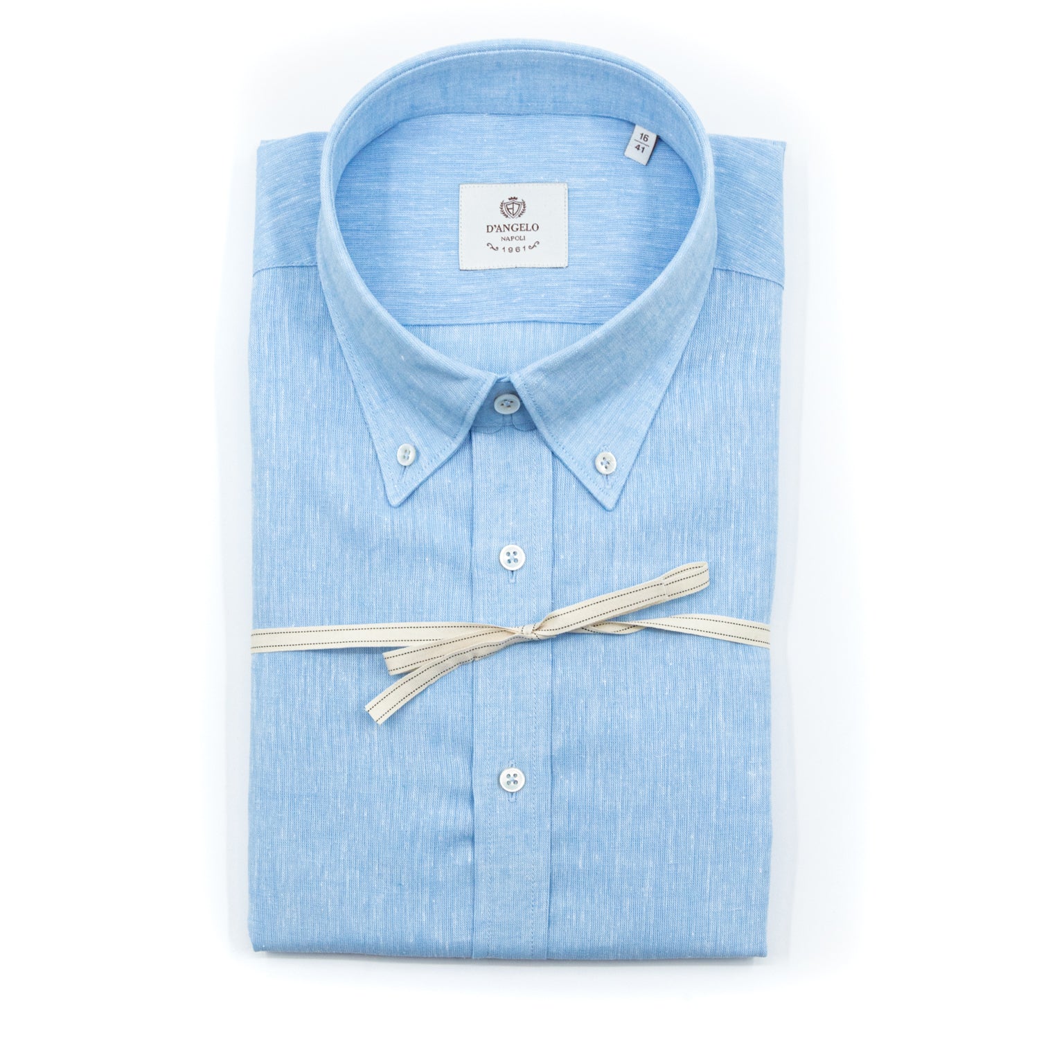 Camicia Azzurra in Lino Fiammato