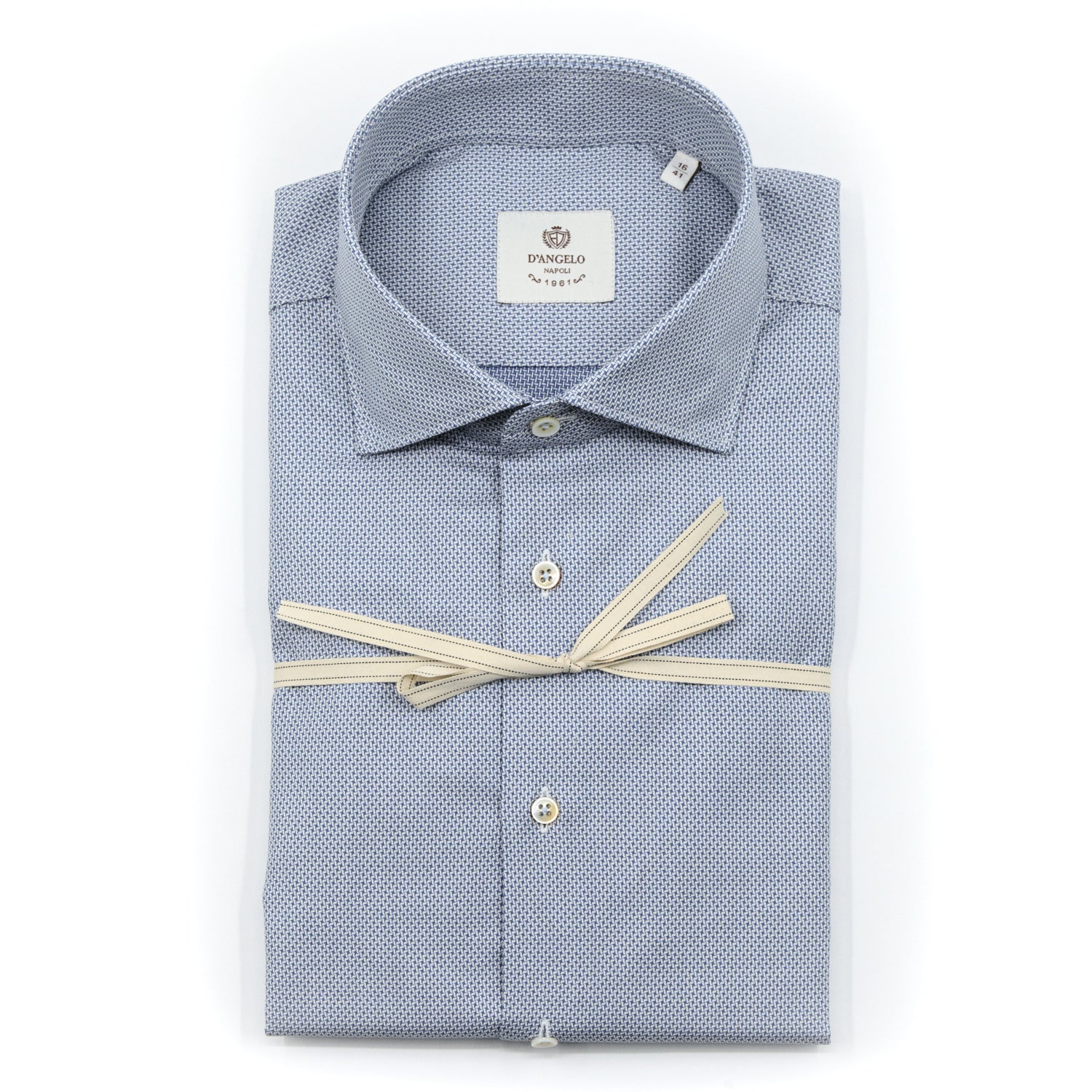 Camicia Azzurro Microfantasia