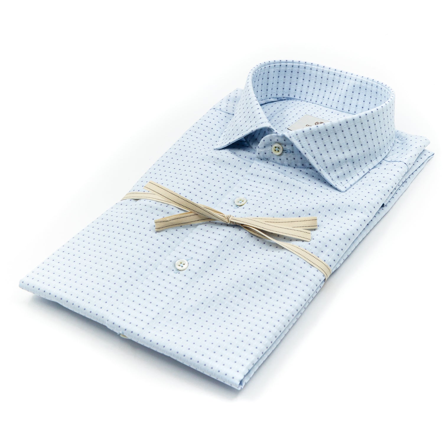Camicia Azzurra Micro Fantasia