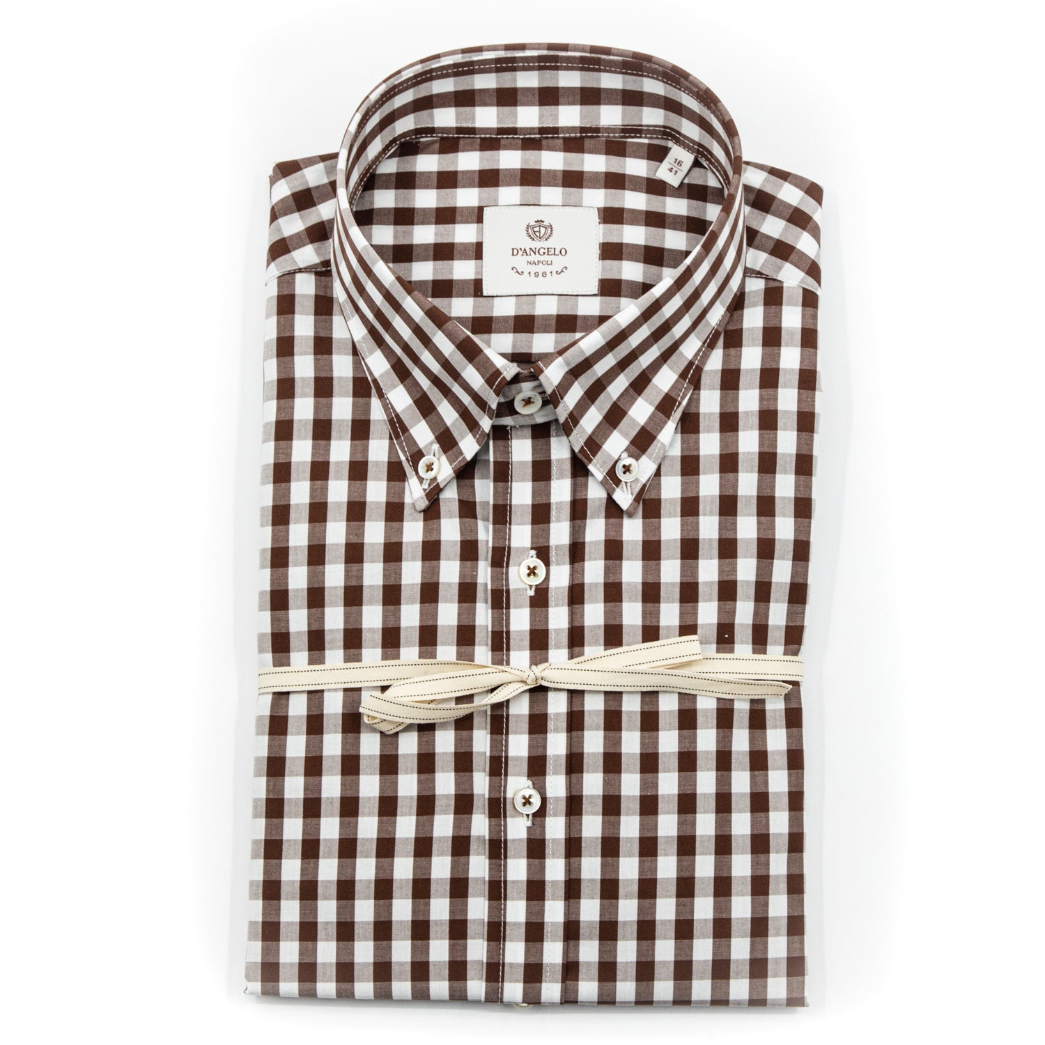 Camicia Quadri Marrone e Bianco