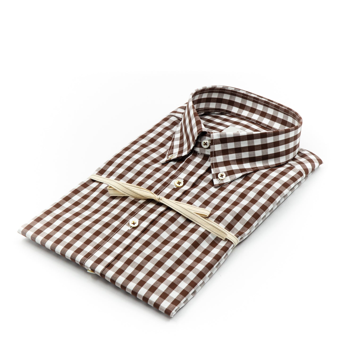Camicia Quadri Marrone e Bianco
