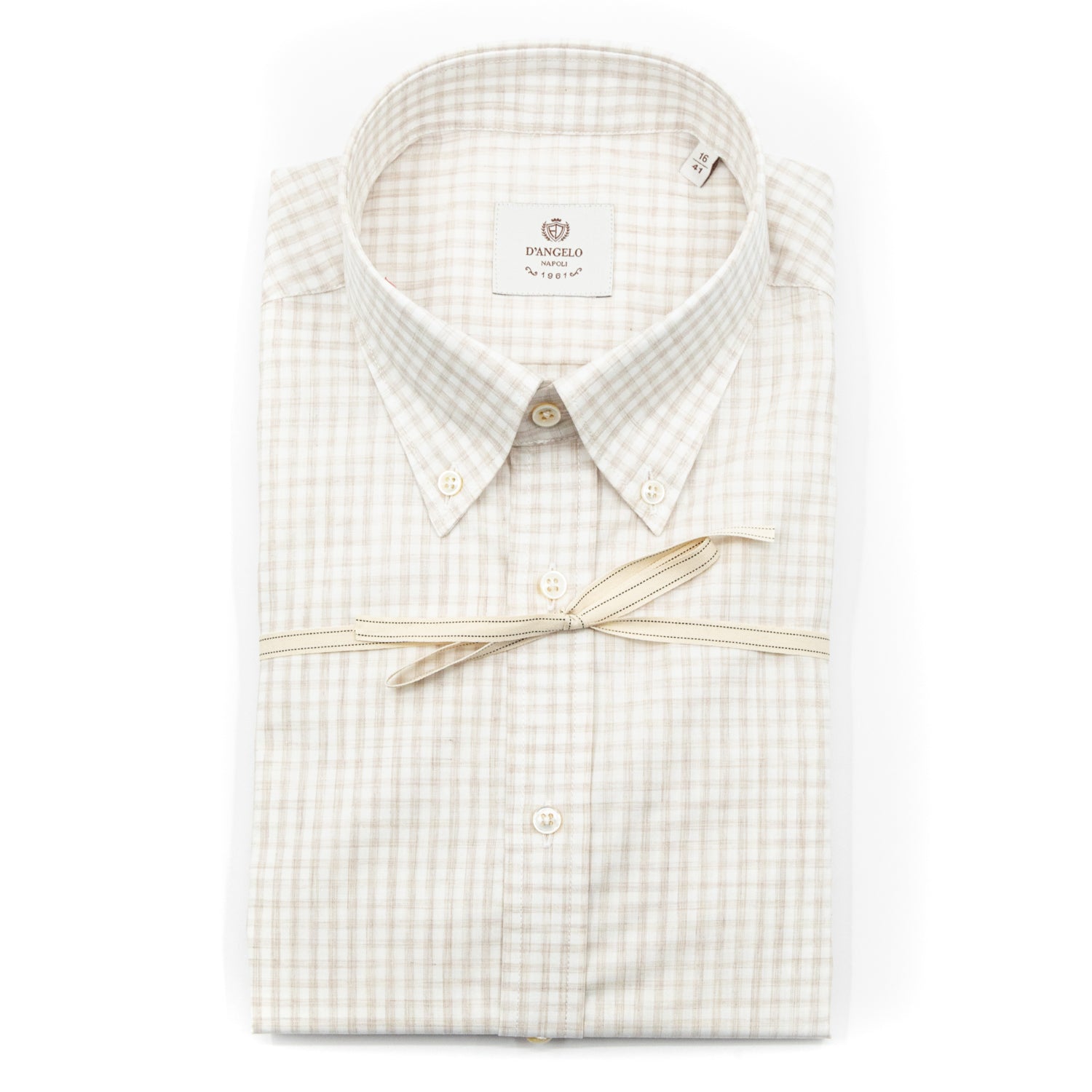 Camicia Check Beige Chiaro