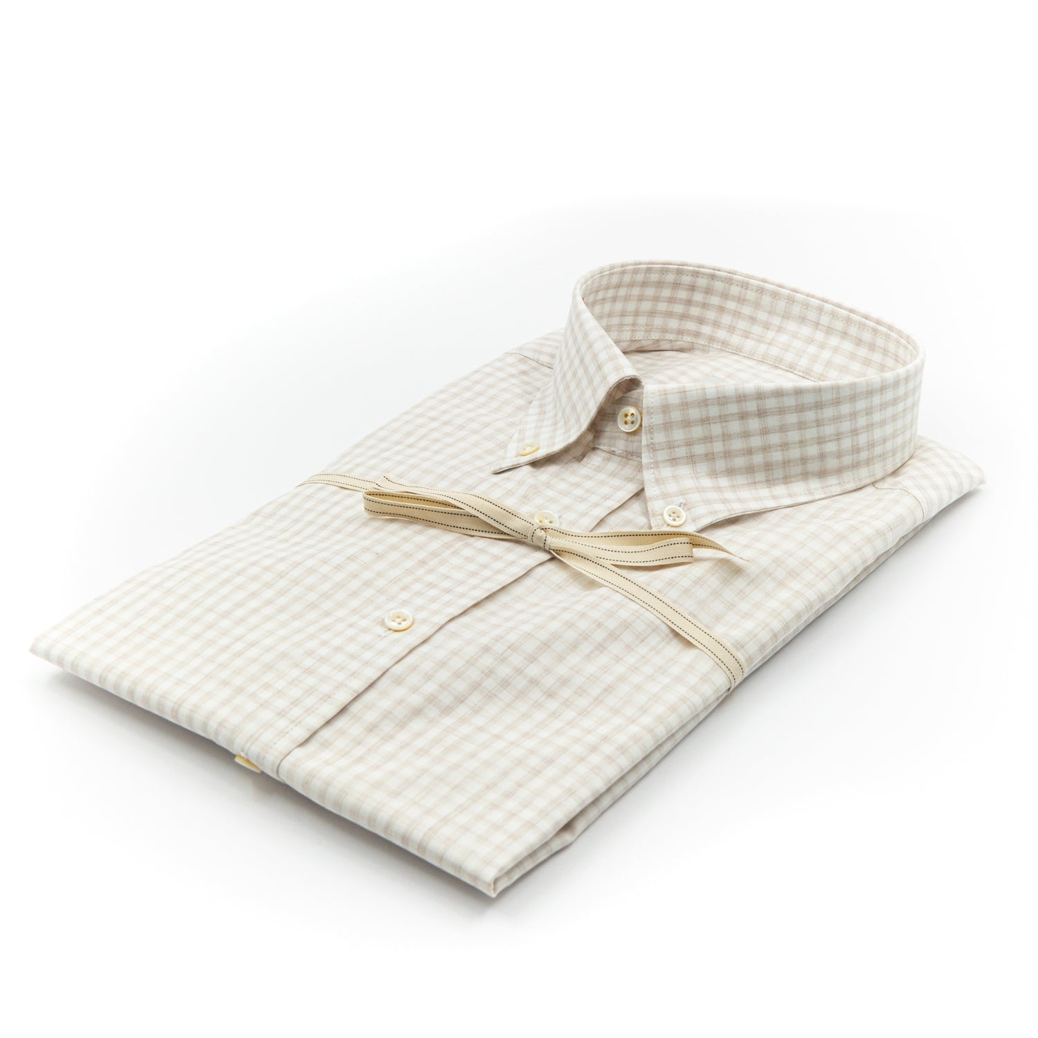 Camicia Check Beige Chiaro