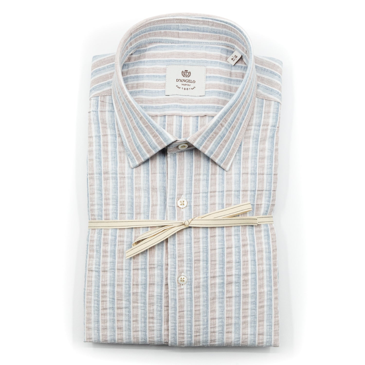 Camicia Riga Multicolor Beige e Azzurro