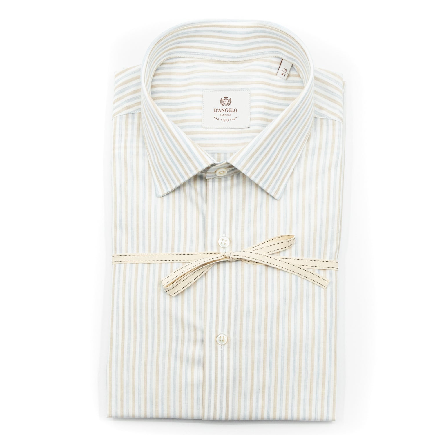 Camicia Riga Multicolor Beige, Azzurro e Verde