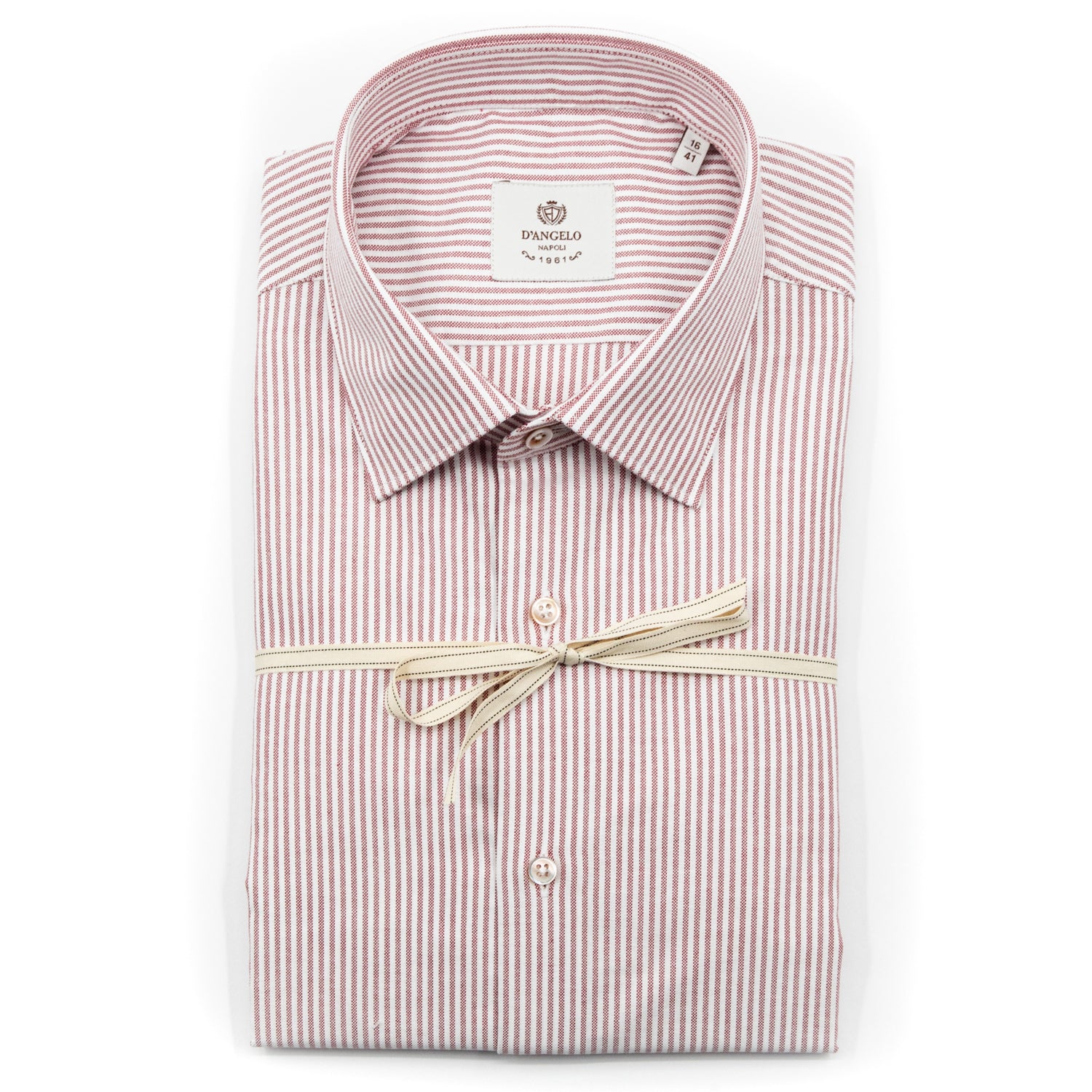 Camicia a Righe Rosso Mattone