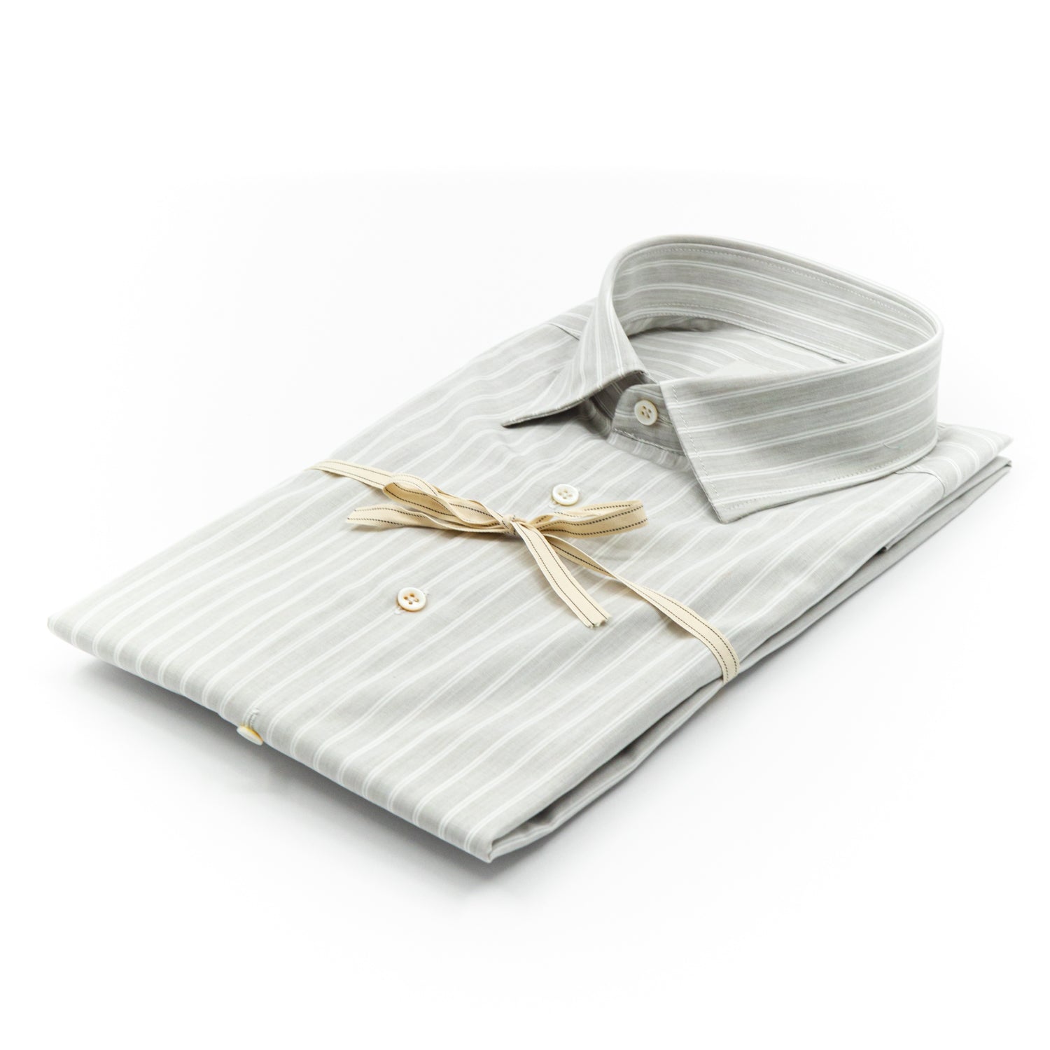 Camicia Riga Sottile Grigio Chiaro