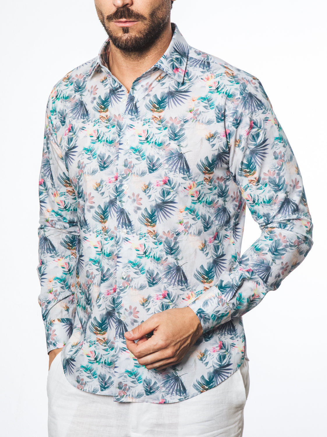 Camicia Fantasia Tropicale Soft Multicolor