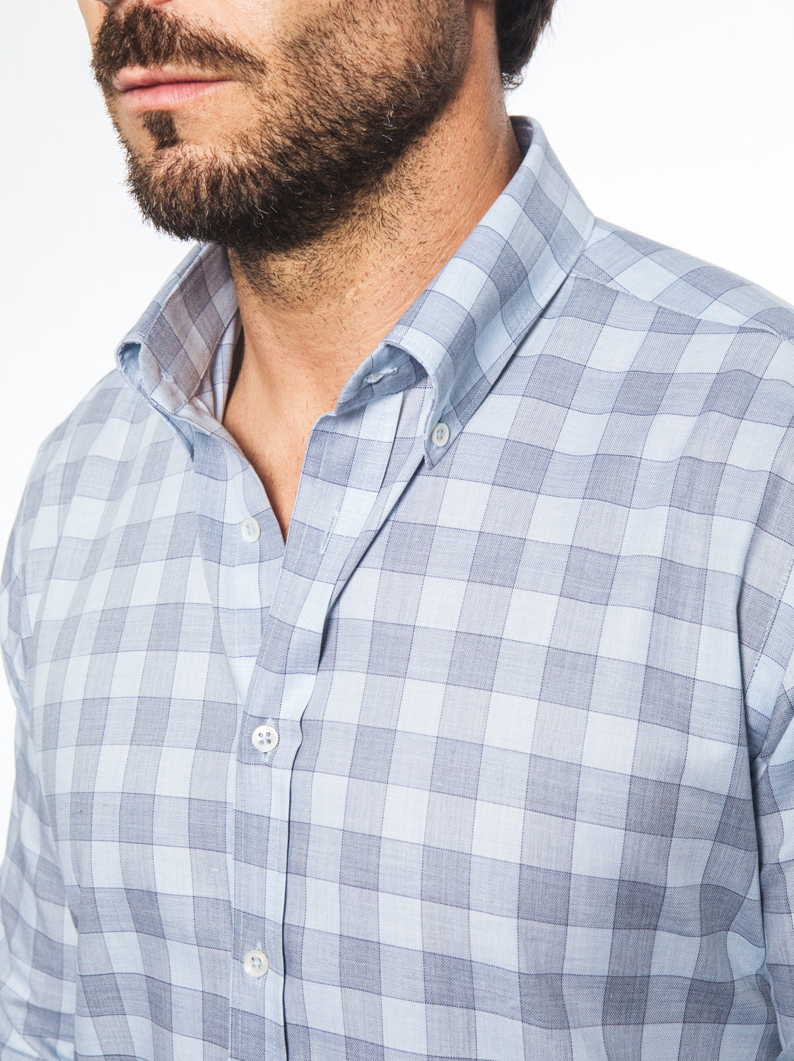 Camicia Quadri Azzurro e Grigio