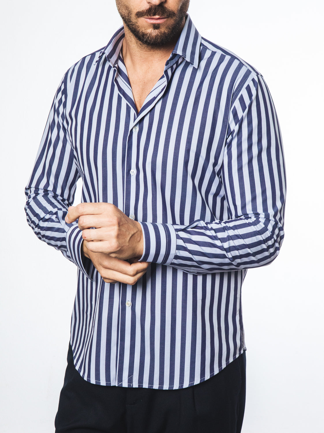 Camicia Righe Azzurro e Blu